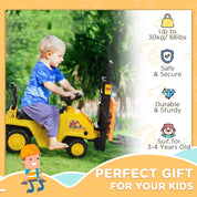Sit and Scoot Ride-on Toy with Forklift Operation, Construction Toys for Kids with Under Seat Storage, Forklift Toy for 3-Year-Old Boys & Girls, Imagination Toys