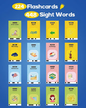 Talking Flash Cards,Kids Toddler Flash Cards With 448 Sight Words,Montessori Toys,Autism Sensory Toys,Speech Therapy Toys,Learning Educational Gifts For Age 1 2 3 4 5 Years Old Boys And Girls