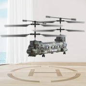 RC Helicopter 3.5 Channel Military Transport Mini Aircraft Toy For Kids Present