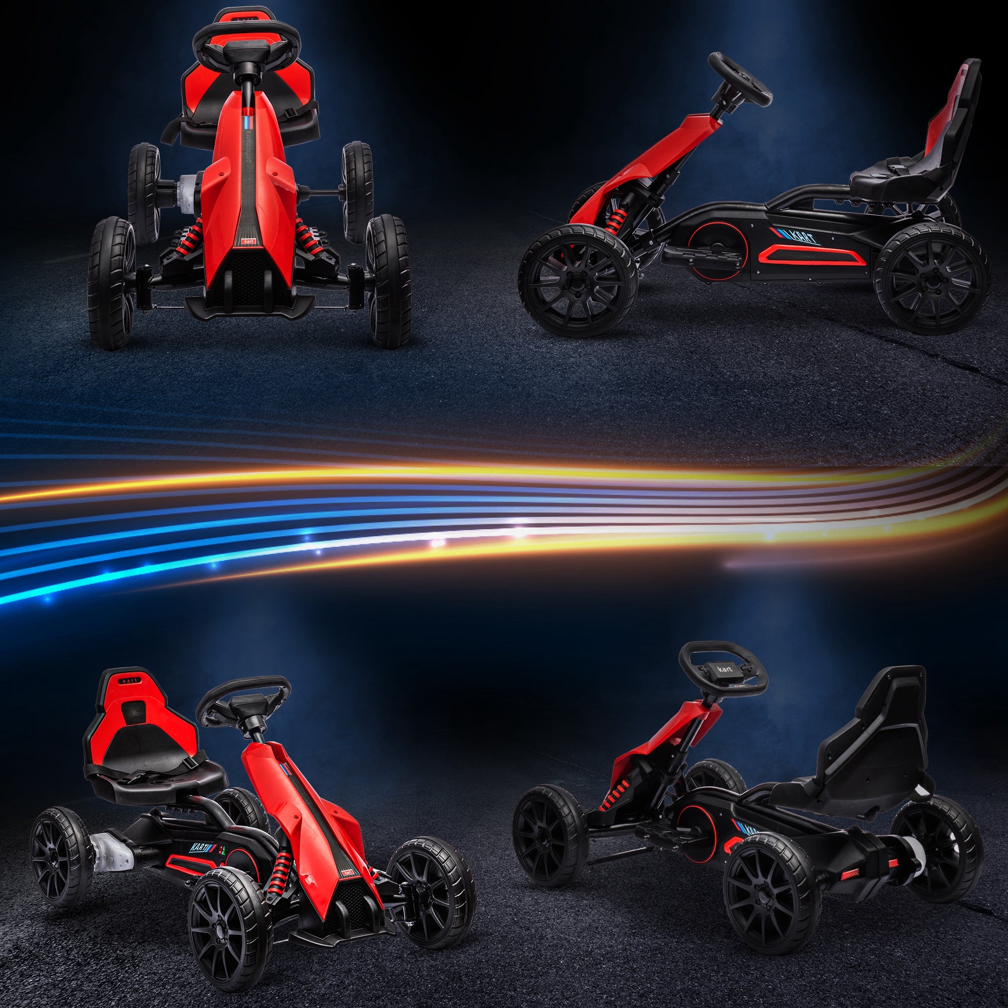 12V Electric Go Kart for Kids w/ Adjustable Speed