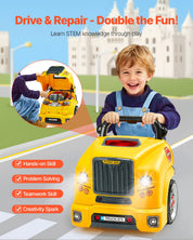 Engine Toy Kids Mechanic Car Repair Set With Removable Parts Yellow