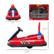 Bumper Car for Kids, 360° Rotation 6V Electric Ride On Bumper, Red