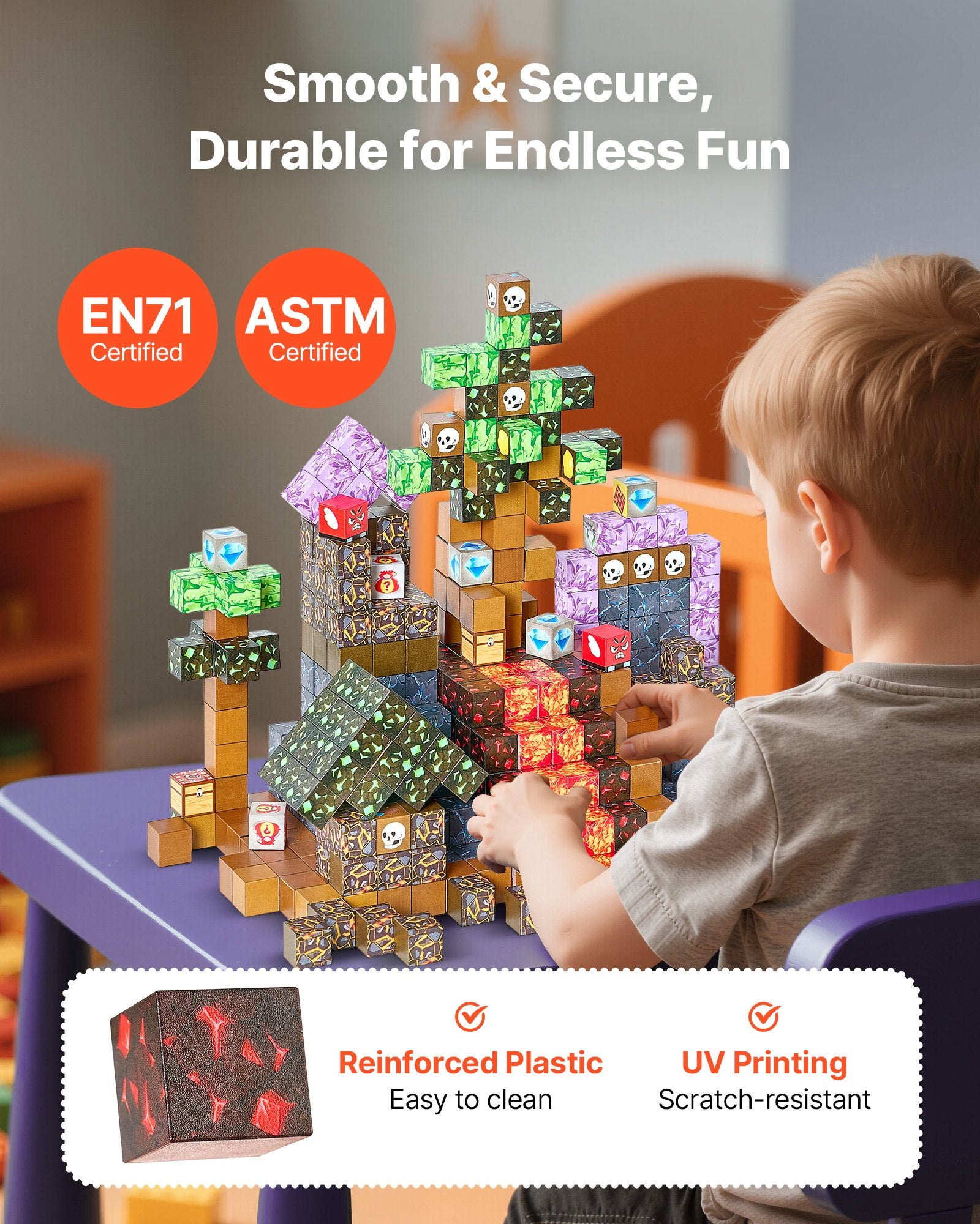 Magnetic Blocks 150 PCS Dark Castle Set STEM Montessori Sensory Toys