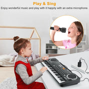 61 Keys Digital Music Electronic Keyboard Electric Piano Musical Instrument Kids Learning Keyboard W Microphone For Beginners Kids Girls Boys Adults