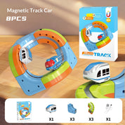 Small Train Track Cube Electric Assembled Building Block Toys