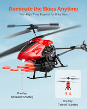 RC Helicopter 3.5 Channel Remote Control Aircraft Toy Shooting Mode Kids Present