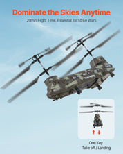 RC Helicopter 3.5 Channel Military Transport Mini Aircraft Toy For Kids Present