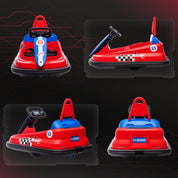 Bumper Car for Kids, 360° Rotation 6V Electric Ride On Bumper, Red