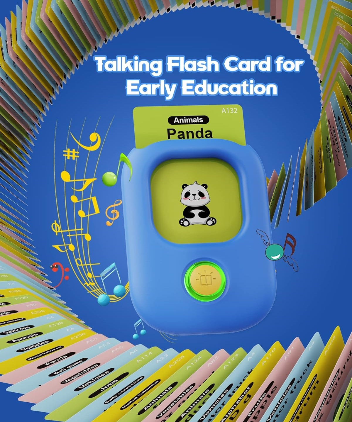 Talking Flash Cards,Kids Toddler Flash Cards With 448 Sight Words,Montessori Toys,Autism Sensory Toys,Speech Therapy Toys,Learning Educational Gifts For Age 1 2 3 4 5 Years Old Boys And Girls